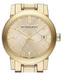 Burberry The City Gold Dial Gold Steel Strap Watch for Women - BU9134