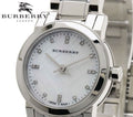 Burberry The City Diamonds Mother of Pearl Dial Silver Steel Strap Watch for Women - BU9224