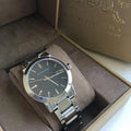 Burberry The City Black Dial Silver Stainless Steel Strap Watch for Women - BU9001