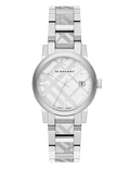 Burberry The City White Dial Silver Steel Strap Watch for Women - BU9144