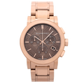 Burberry The City Grey Dial Rose Gold Steel Strap Unisex Watch - BU9754