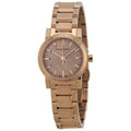 Burberry The City Nude Dial Rose Gold Steel Strap Watch for Women - BU9228