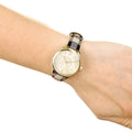 Burberry Classic Champagne Gold Dial Horseferry Leather Strap Watch for Women - BU10104