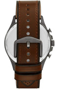 Fossil Forrester Chronograph Grey Dial Brown Leather Strap Watch for Men - FS5815