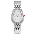 Bvlgari Serpenti Seduttori Diamonds Silver Dial Silver Steel Strap Watch for Women - SERPENTI103361