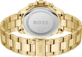 Hugo Boss Troper Chronograph Green Dial Gold Steel Strap Watch For Men - 1514059