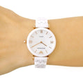 Emporio Armani Ceramica Mother of Pearl Dial White Ceramic Strap Watch For Women - AR1486