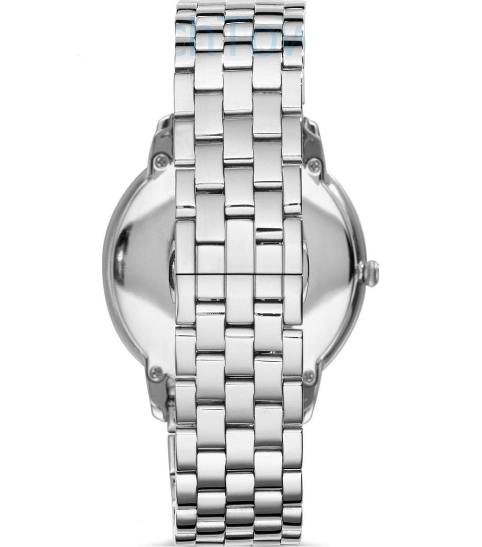 Emporio Armani Classic Quartz Silver Dial Silver Steel Strap Watch For Men - AR1745