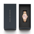 Daniel Wellington Iconic Link Pink Dial Rose Gold Steel Strap Watch For Women - DW00100335