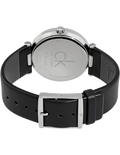 Calvin Klein Sight Silver Dial Black Leather Strap Watch for Men - K1S21120