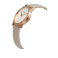 Calvin Klein City Silver Dial White Leather Strap Watch for Women - K2G236X6