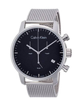Calvin Klein City Chronograph Black Dial Silver Mesh Bracelet Watch for Men - K2G27121