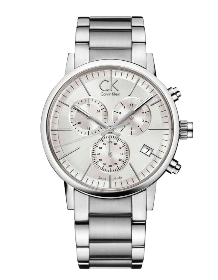 Calvin Klein City White Dial Silver Steel Strap Watch for Men - K2G27146