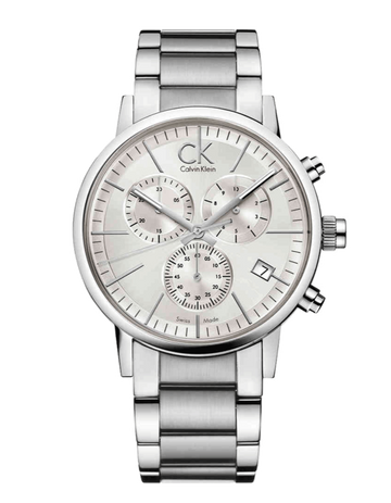 Calvin Klein City White Dial Silver Steel Strap Watch for Men - K2G27146