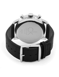 Calvin Klein City Chronograph Black Dial Black Leather Strap Watch for Men - K2G271C3