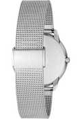 Calvin Klein Minimal Grey Dial Silver Mesh Bracelet Watch for Women - K3M23124