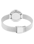 Calvin Klein Firm White Dial Silver Mesh Bracelet Watch for Women - K3N23126