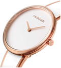 Calvin Klein Seduce White Dial Two Tone Steel Strap Watch for Women - K4E2N616