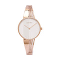Calvin Klein Drift White Dial Rose Gold Steel Strap Watch for Women - K6S2N616