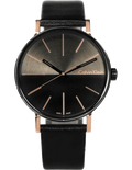 Calvin Klein Boost Black Dial Black Leather Strap Watch for Men - K7Y21TCZ