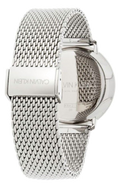 Calvin Klein White Dial Silver Mesh Bracelet Watch for Women - K8M21126