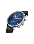 Calvin Klein High Noon Chronograph Blue Dial Black Leather Strap Watch for Men - K8M271CN