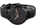 Calvin Klein High Noon Black Dial Black Leather Strap Watch for Men - K8M274CB