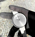 Calvin Klein Full Moon White Dial White Leather Strap Watch for Women - K8Y231L6