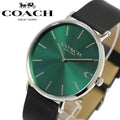 Coach Charles Green Dial Black Leather Strap Watch for Men - 14602436
