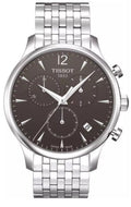 Tissot T Classic Tradition Chronograph Black Dial Silver Steel Strap Watch For Men - T063.617.11.057.00