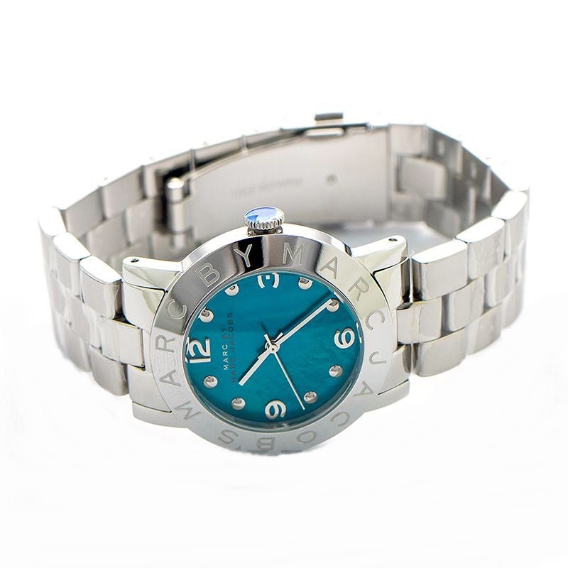 Marc Jacobs Amy Blue Dial Silver Steel Strap Watch for Women - MBM3272