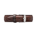 Daniel Wellington Dapper Bristol White Dial Brown Leather Strap Watch For Women - DW00100098