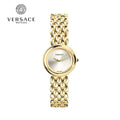 Versace V Flare Diamonds Silver Dial Gold Steel Strap Watch for Women - VEBN00918