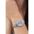Guess Gala Diamonds Silver Dial Silver Steel Strap Watch for Women - GW0401L1