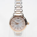 Emporio Armani Mia Three-Hand Analog Crystal Silver Dial Two Tone Steel Strap Watch For Women - AR11643
