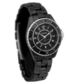 Chanel J12 Quartz Black Dial Black Steel Strap Watch for Women - J12 H5695
