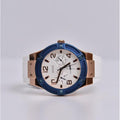 Guess Jet Setter White Dial White Rubber Strap Watch for Women - W0564L1