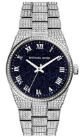 Michael Kors Channing Diamonds Black Dial Silver Steel Strap Watch for Women - MK6089