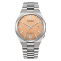 Citizen Tsuyosa Automatic Salmon Orange Dial Silver Steel Strap Watch For Men - NJ0159-86Z