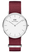 Daniel Wellington Classic Roselyn White Dial Red NATO Strap Watch For Women - DW00100272