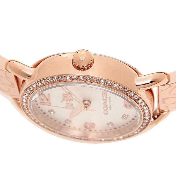 Coach Delancey Silver Dial Rose Gold Steel Strap Watch for Women - 14502355