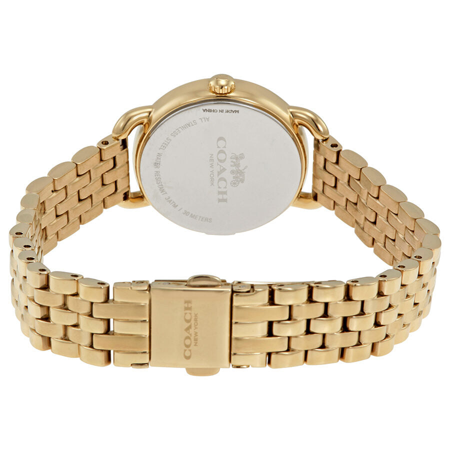 Coach Delancey White Dial Gold Steel Strap Watch for Women - 14502241
