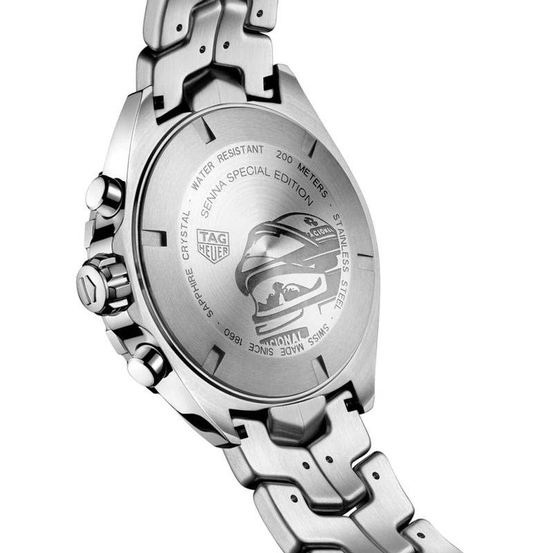 Tag Heuer Formula 1 Chronograph Senna Grey Dial Silver Steel Strap Watch for Men - CAZ201D.BA0633