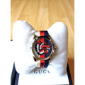 Gucci G Timeless Quartz White Red Blue Dial Multicolored NATO Strap Watch For Men - YA1264059