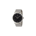 Calvin Klein Surround Black Dial Silver Mesh Bracelet Watch for Men - K3W21121