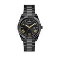 Guess Connoisseur Black Dial Black Steel Strap Watch for Men - GW0265G4