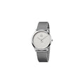 Calvin Klein Minimal White Dial Silver Mesh Bracelet Watch for Men - K3M2112Y