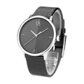 Calvin Klein Accent Black Dial Black Leather Strap Watch for Men - K2Y2X1CU