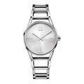 Calvin Klein Stately Silver Dial Silver Steel Strap Watch for Women - K3G23128