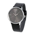 Calvin Klein Grey Dial Black Leather Strap Watch for Women - K2Y2Y1CU